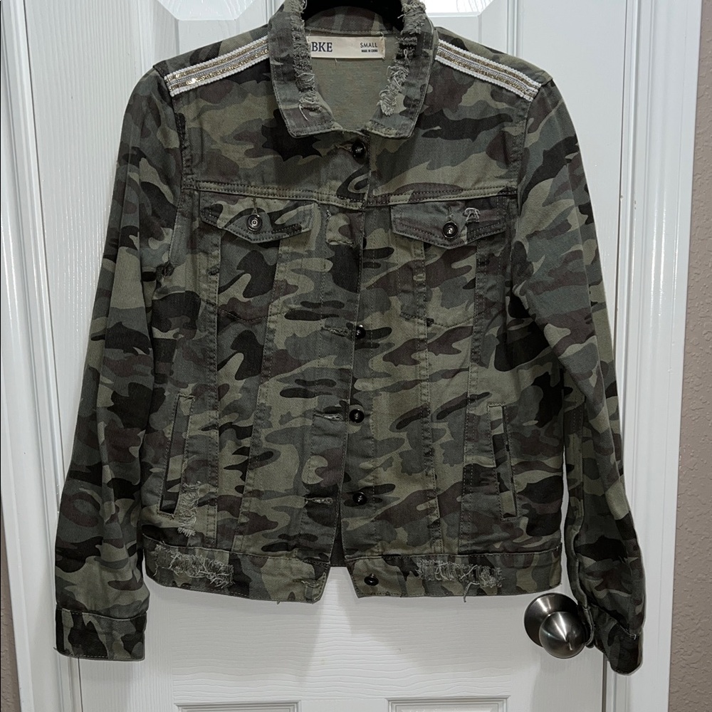 BKE Green Camouflage Jacket from Buckle